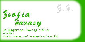 zsofia havasy business card